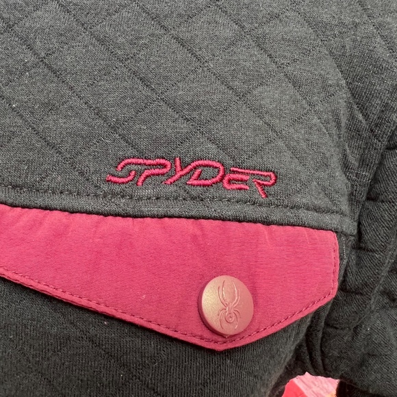 Women's Spyder Long Sleeve Black / Purple Pullover Sweater Size Small / Medium - Picture 7 of 16